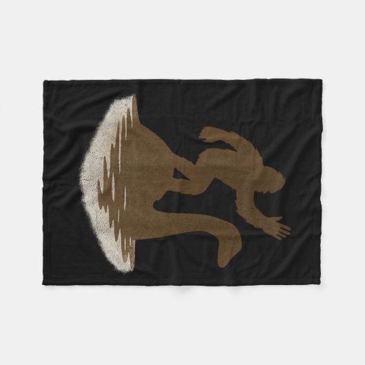 Bigfoot Riding Loch Ness Monster Funny Sasquatch Fleece Deken (Voorkant (Horizontaal))