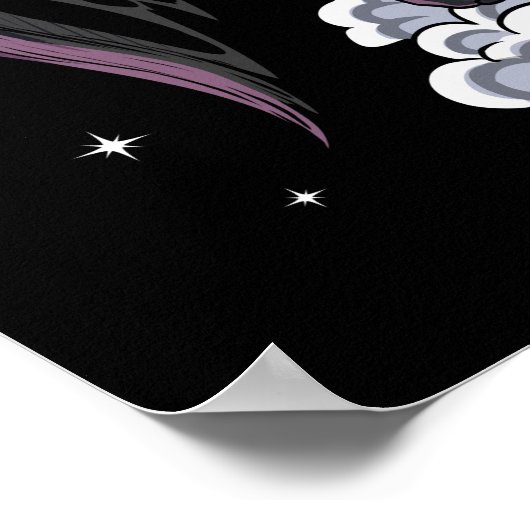 Bigfoot Riding Mothman Poster (Hoek)