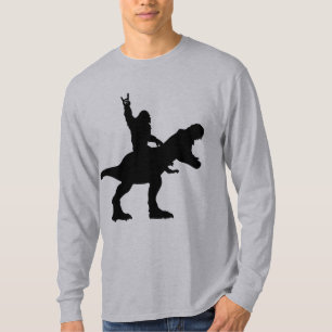 Bigfoot Riding T-Rex T-shirt