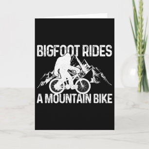 Bigfoot rijdt op een mountainbike, grappige MTB-fi Kaart