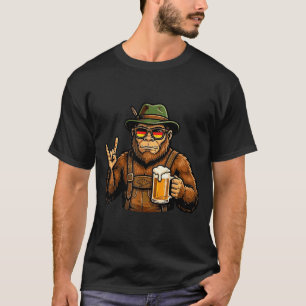 Bigfoot rock hand sasquatch rocker mannen jongens t-shirt