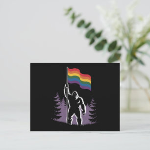 Bigfoot Rock On LGBTQ Progressieve Nieuwe Pride-vl Briefkaart