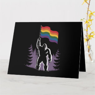 Bigfoot Rock On LGBTQ Progressieve Nieuwe Pride-vl Kaart