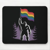 Bigfoot Rock on LGBTQ Progressive New Pride Flag Muismat (Voorkant)