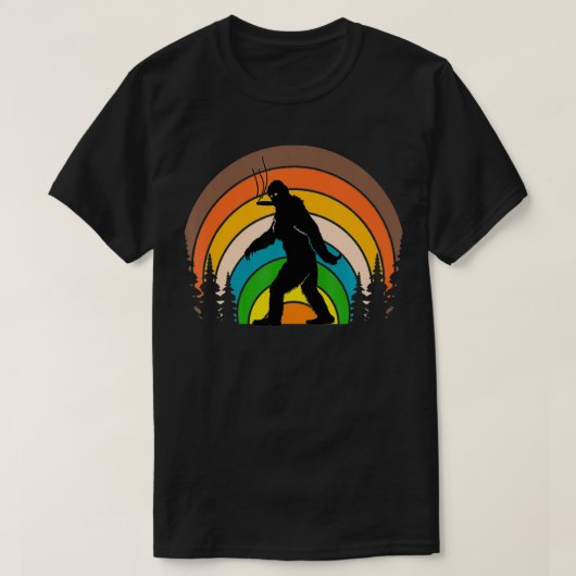 Bigfoot Roken een Cigar Cool Sasquatch Ret T-shirt (Design voorkant)