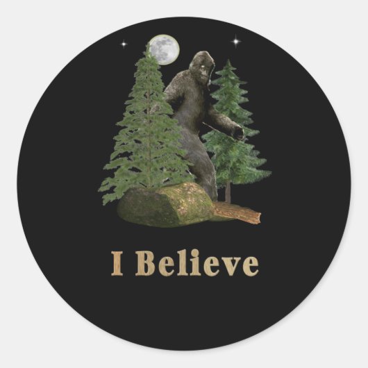 Bigfoot Ronde Sticker (Voorkant)