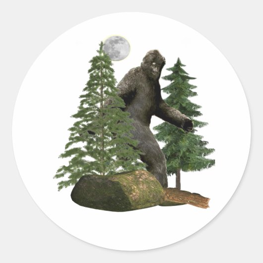 Bigfoot Ronde Sticker (Voorkant)