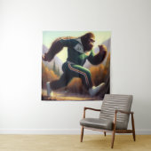 Bigfoot Running Wandkleed (In situ)
