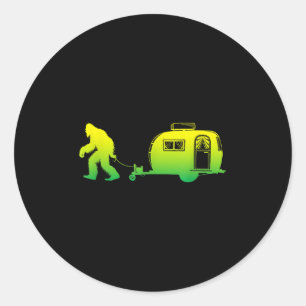 Bigfoot RV Motorhome Camping Sasquatch Campervan G Ronde Sticker