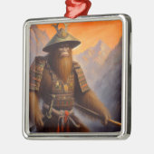 Bigfoot Samurai Metalen Ornament (Links)