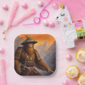 Bigfoot Samurai Papieren Bordje (Feest)