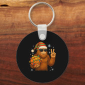 Bigfoot Santa Basketball Christmas  Sleutelhanger (Voorkant)