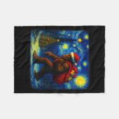 Bigfoot Santa Christmas Starry Night Sasquatch Van Fleece Deken (Voorkant (Horizontaal))