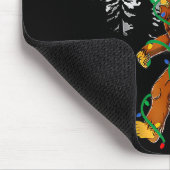 Bigfoot Santa Christmas Tree Lights Funny Xmas Sas Muismat (Hoek)