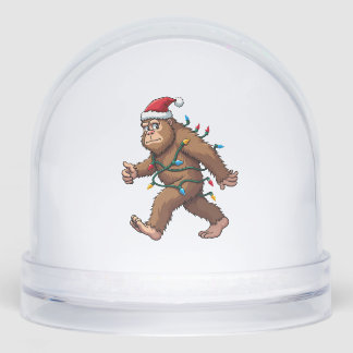 Bigfoot Santa Christmas Tree Lights Xmas Boys Men  Sneeuwbol