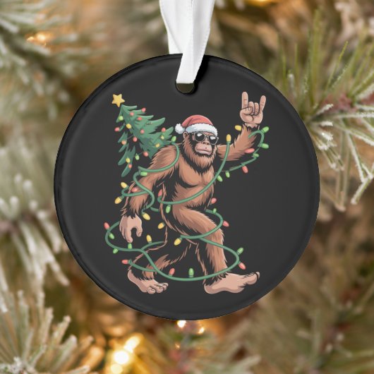 Bigfoot Santa Christmas Tree Sasquatch Santa  (Arbre)