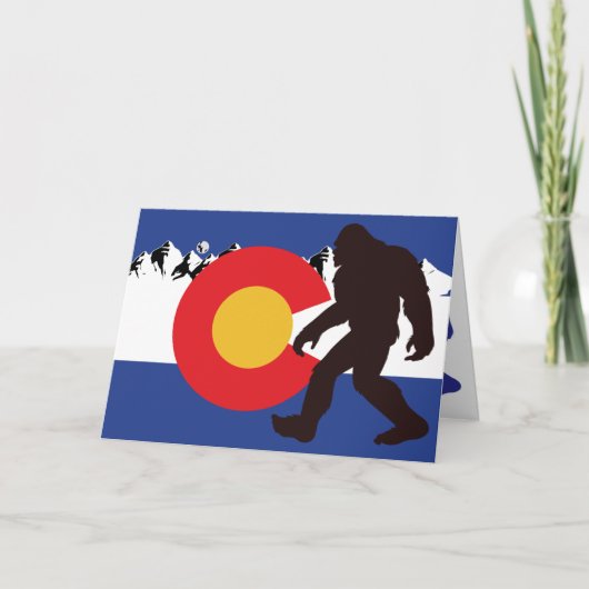 Bigfoot Santa Claus Bedankkaart (Voorkant)