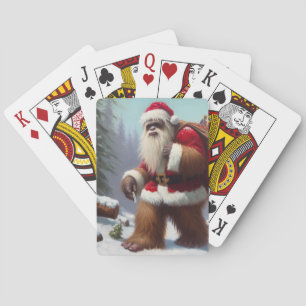 Bigfoot Santa Claus Pokerkaarten