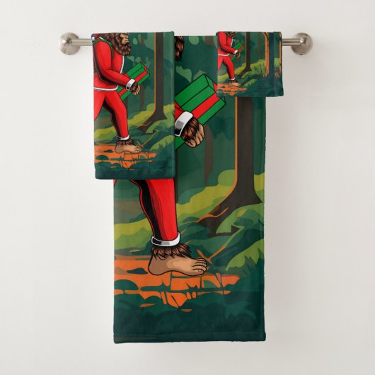 Bigfoot Santa Claus sac de cadeaux (En situation)