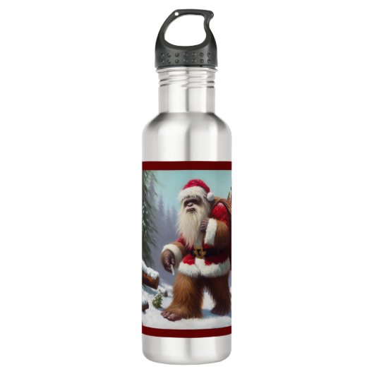 Bigfoot Santa Claus Waterfles (Voorkant)