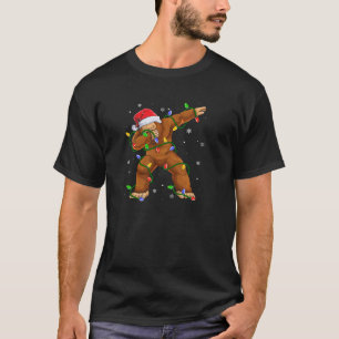 Bigfoot Santa Dab Kerstboom Lichten Grappige Xmas T-shirt