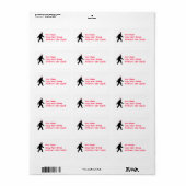 Bigfoot Santa Etiket (Full Sheet)