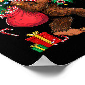 Bigfoot Santa Most Wonderful Christmas Tree Lights Poster (Hoek)