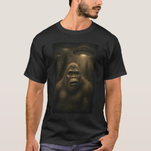 Bigfoot Sasquatch Alien UFO Grappig T-shirt