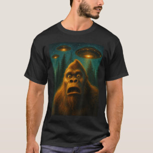 Bigfoot Sasquatch Alien Ufo Sterrennacht Cadeaus M T-shirt