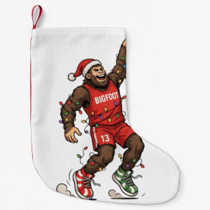 Bigfoot Sasquatch Basketbal Kerstmis 2026 Vakantie Kleine Kerstsok