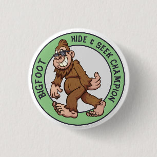 Bigfoot Sasquatch (bewerkbaar) Button