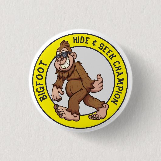 Bigfoot | Sasquatch (bewerkbaar) Button (Voorkant)