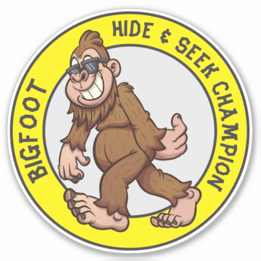 Bigfoot | Sasquatch (bewerkbaar) Sticker (Voorkant)
