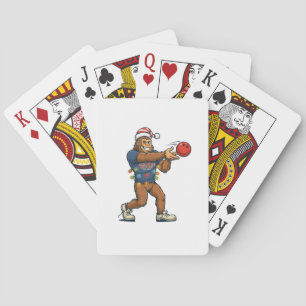 Bigfoot Sasquatch Bowling Grappige Feestdag Sport Pokerkaarten