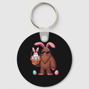 Bigfoot Sasquatch Bunny Easter Eggs Retro Mannen B Sleutelhanger