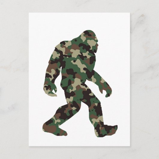 Bigfoot Sasquatch Camo Briefkaart (Voorkant)