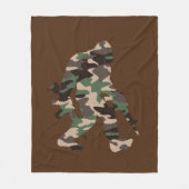 Bigfoot Sasquatch Camo Fleece Deken (Voorkant)