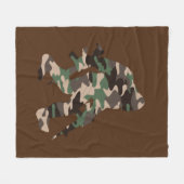 Bigfoot Sasquatch Camo Fleece Deken (Voorkant (Horizontaal))