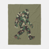 Bigfoot Sasquatch Camo Fleece Deken (Voorkant)