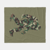 Bigfoot Sasquatch Camo Fleece Deken (Voorkant (Horizontaal))