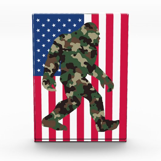 Bigfoot Sasquatch Camo Fotoblokken (Voorkant)