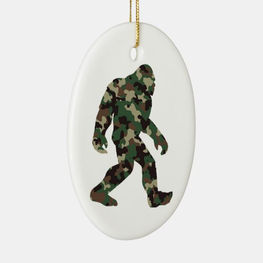 Bigfoot Sasquatch Camo Keramisch Ornament (Rechts)
