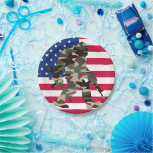 Bigfoot Sasquatch Camo Papieren Bordje