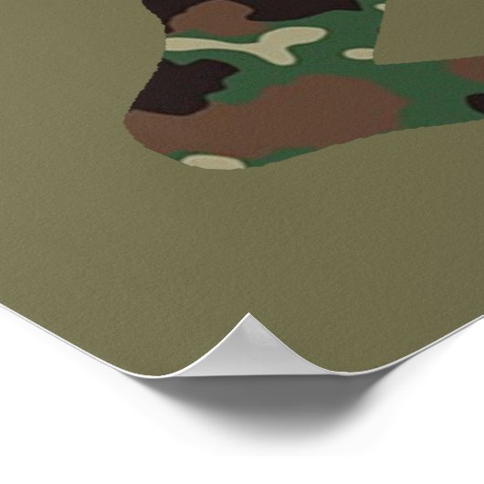 Bigfoot Sasquatch Camo Poster (Hoek)