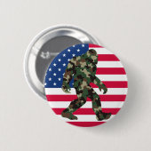 Bigfoot Sasquatch Camo Ronde Button 5,7 Cm (Voorkant /achterkant)