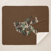 Bigfoot Sasquatch Camo Sherpa Deken (Voorkant (horizontaal))