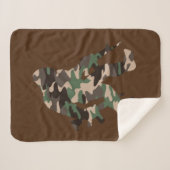 Bigfoot Sasquatch Camo Sherpa Deken (Voorkant (horizontaal))
