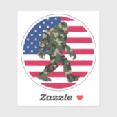 Bigfoot Sasquatch Camo Sticker (Vel)