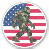 Bigfoot Sasquatch Camo Sticker (Voorkant)
