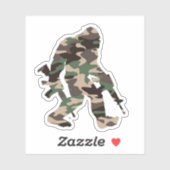 Bigfoot Sasquatch Camo Sticker (Vel)